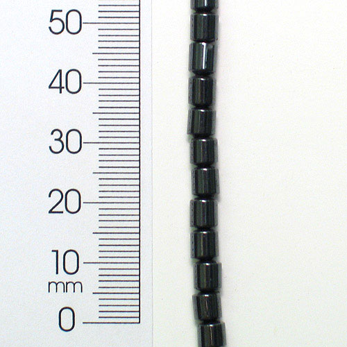 Hematite Tube Bead Strand 8 in Pack of 2  - Natural