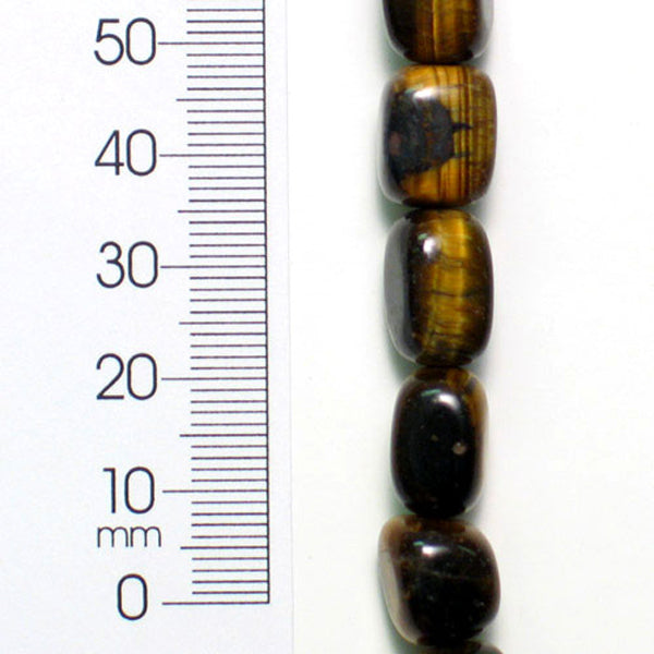 Tigereye Nugget Beads - 10x14mm - 8" Strand   - Natural