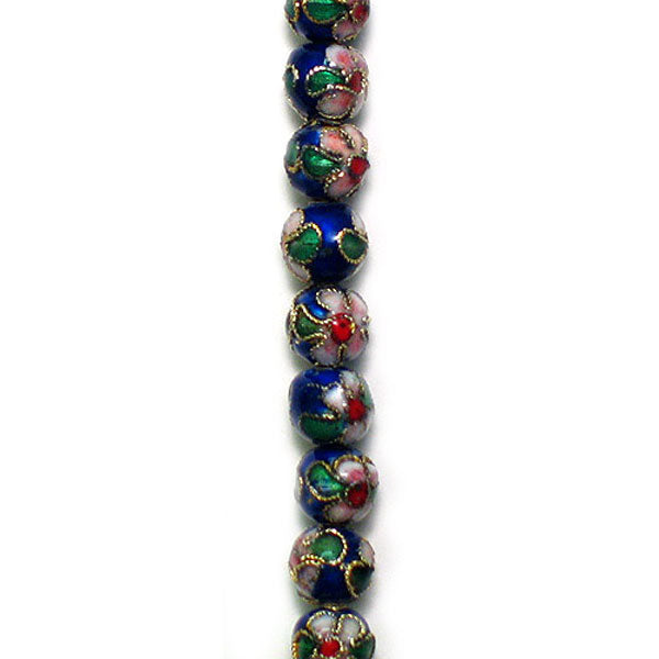 8mm x 8mm Cloisonne Bead 8 Inch Strand