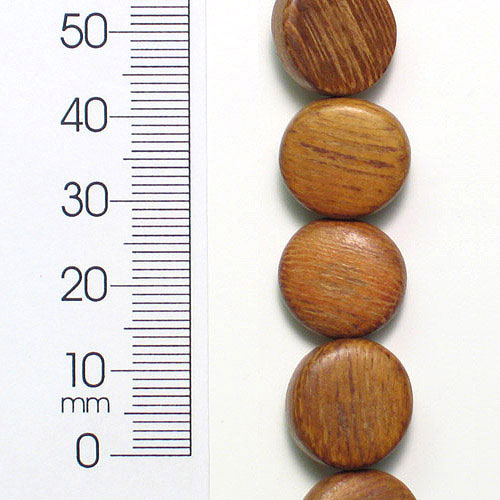 Wood Beads - Dark Brown - 16x8mm - 8" Strand   - Natural