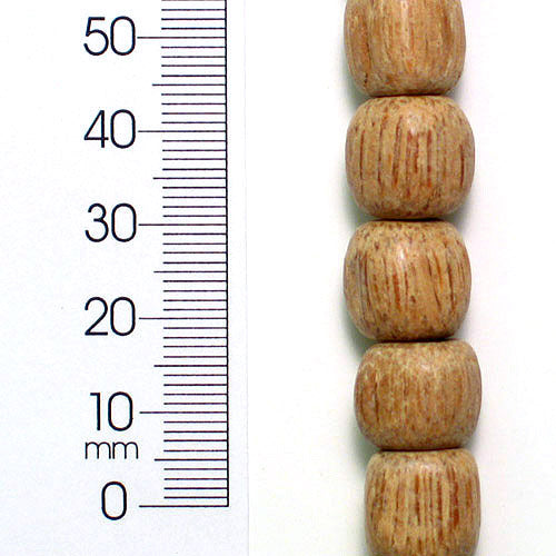 Wood Beads - Pepper Taupe - 12x12mm - 8" Strand   - Natural