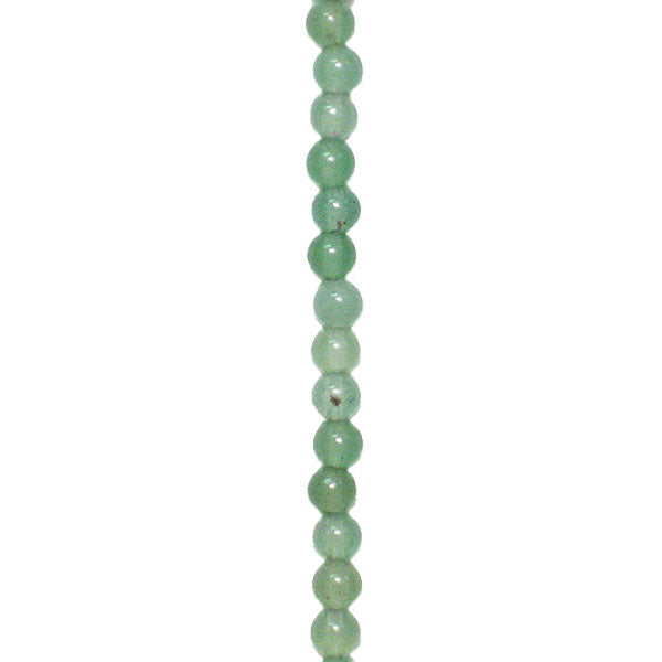 4mm x 4mm Green Aventurine Round Beads 8 Inch Strand