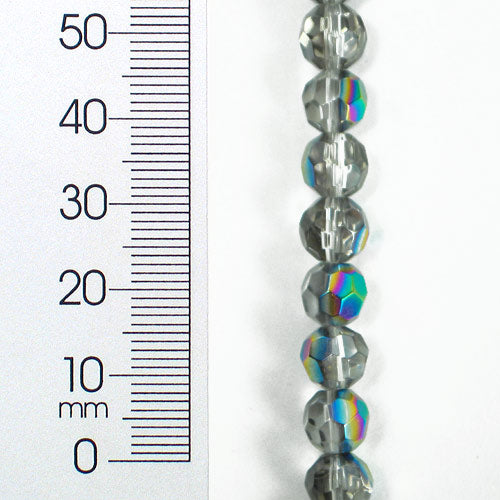 6mm x 6mm Faceted Glass Bead Strand 8 in  - Multi Colors