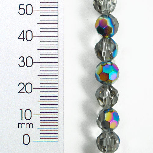 8mm  x 8 mm Faceted Glass Bead Strand 8 in