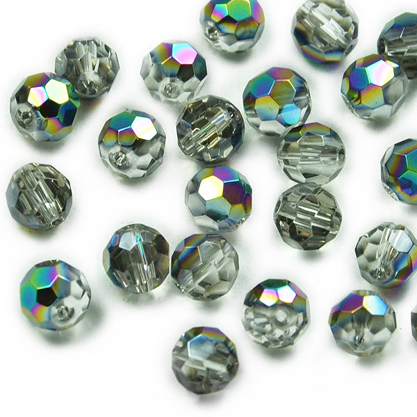 8mm  x 8 mm Faceted Glass Bead Strand 8 in   - Multi Colors