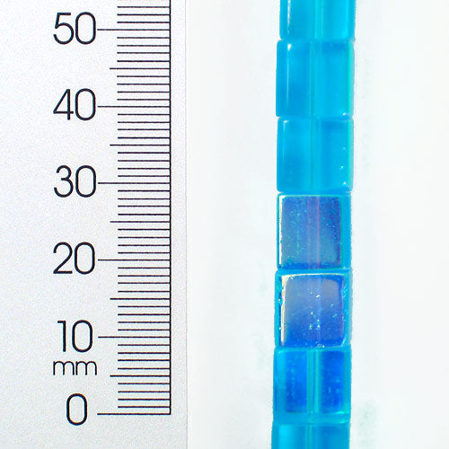 Cubed Glass Bead Strand 8 in Pack of 2  - Turquoise Multi