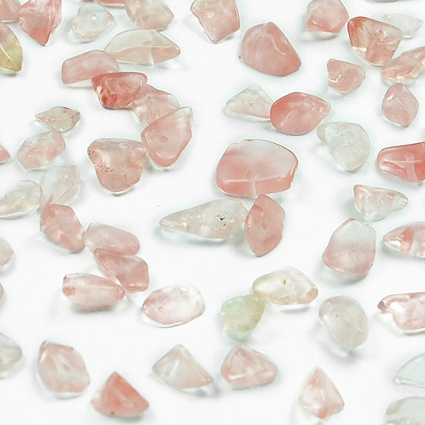 Syn Cherry Quartz Chips Strand  - Natural