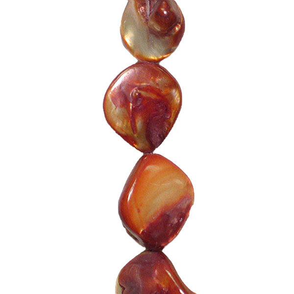 Sea Shell Chunky Beads 12mm-18mm on 16" Strand (20-22 bds)                   - Natural