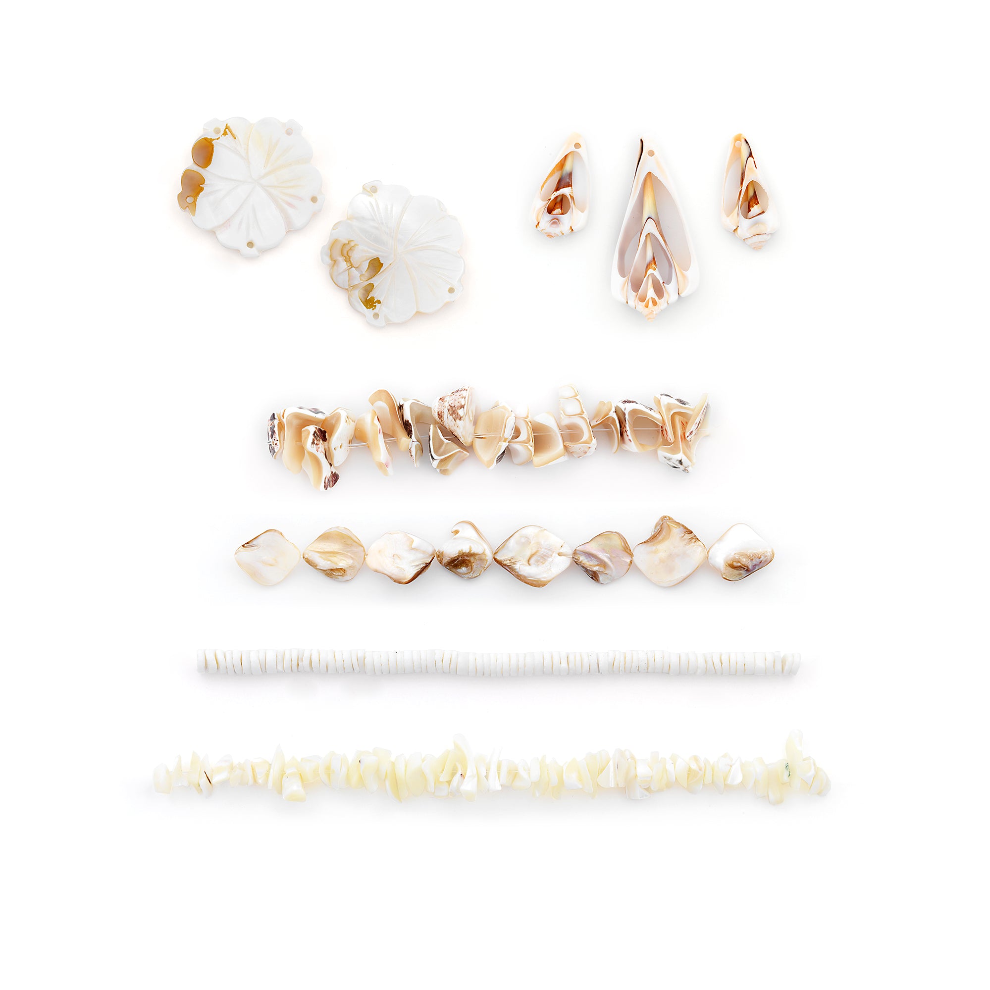 Amelie Collection of Shell Beads Value Pack  - White