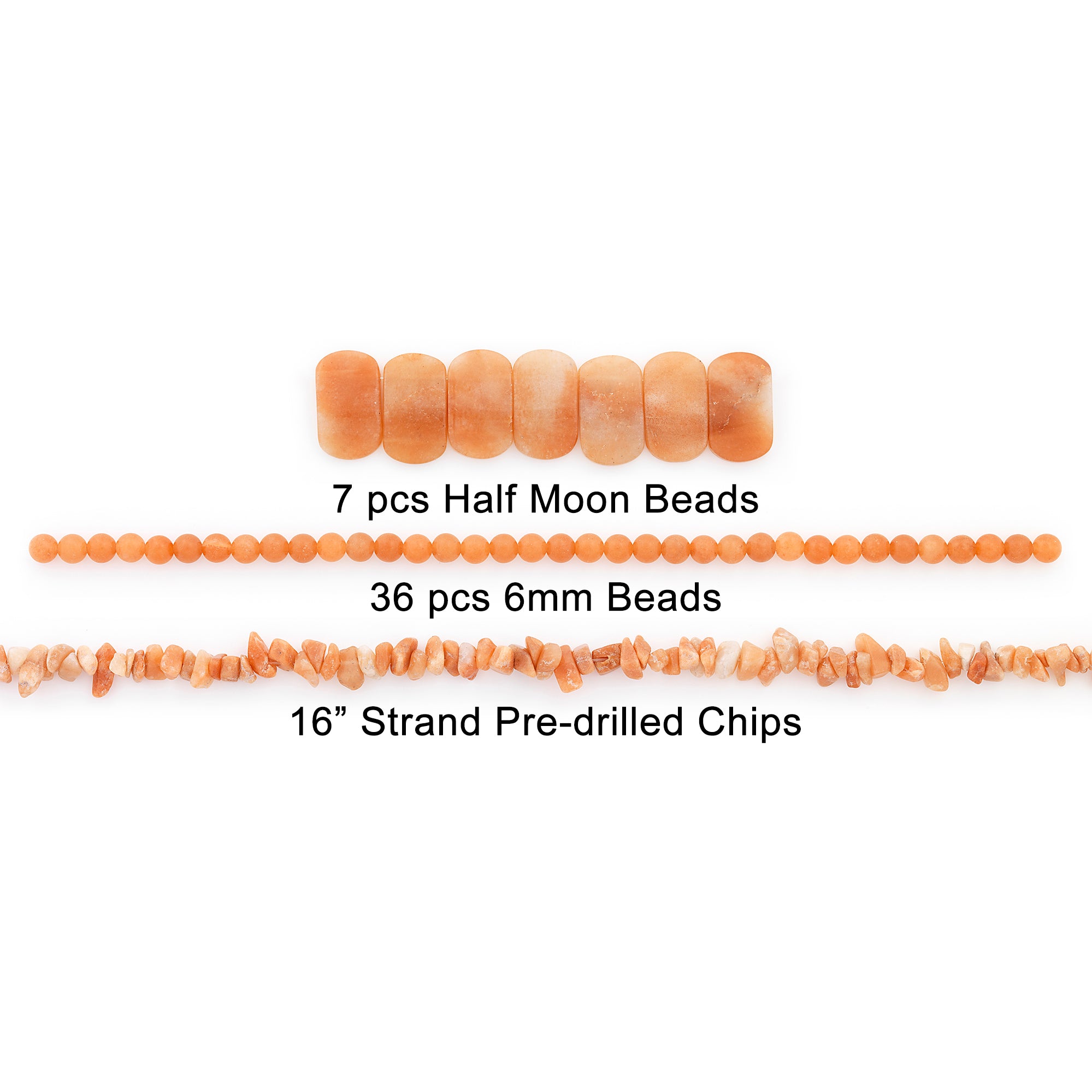 Red Aventurine Natural Gemstone Beads Collection Value Pack