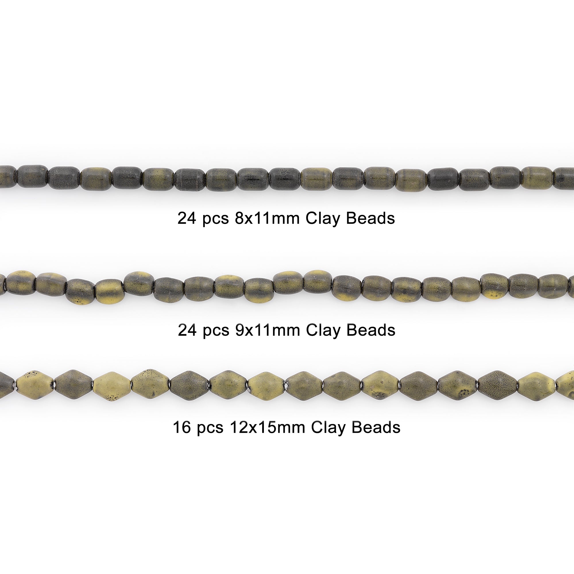 Enid Clay Beads Collection Value Pack   - Olive