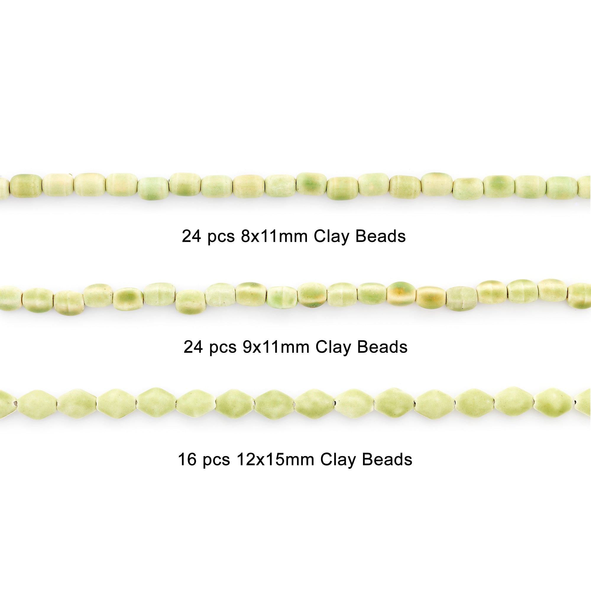 Misty Clay Beads Collection Value Pack   - Lime