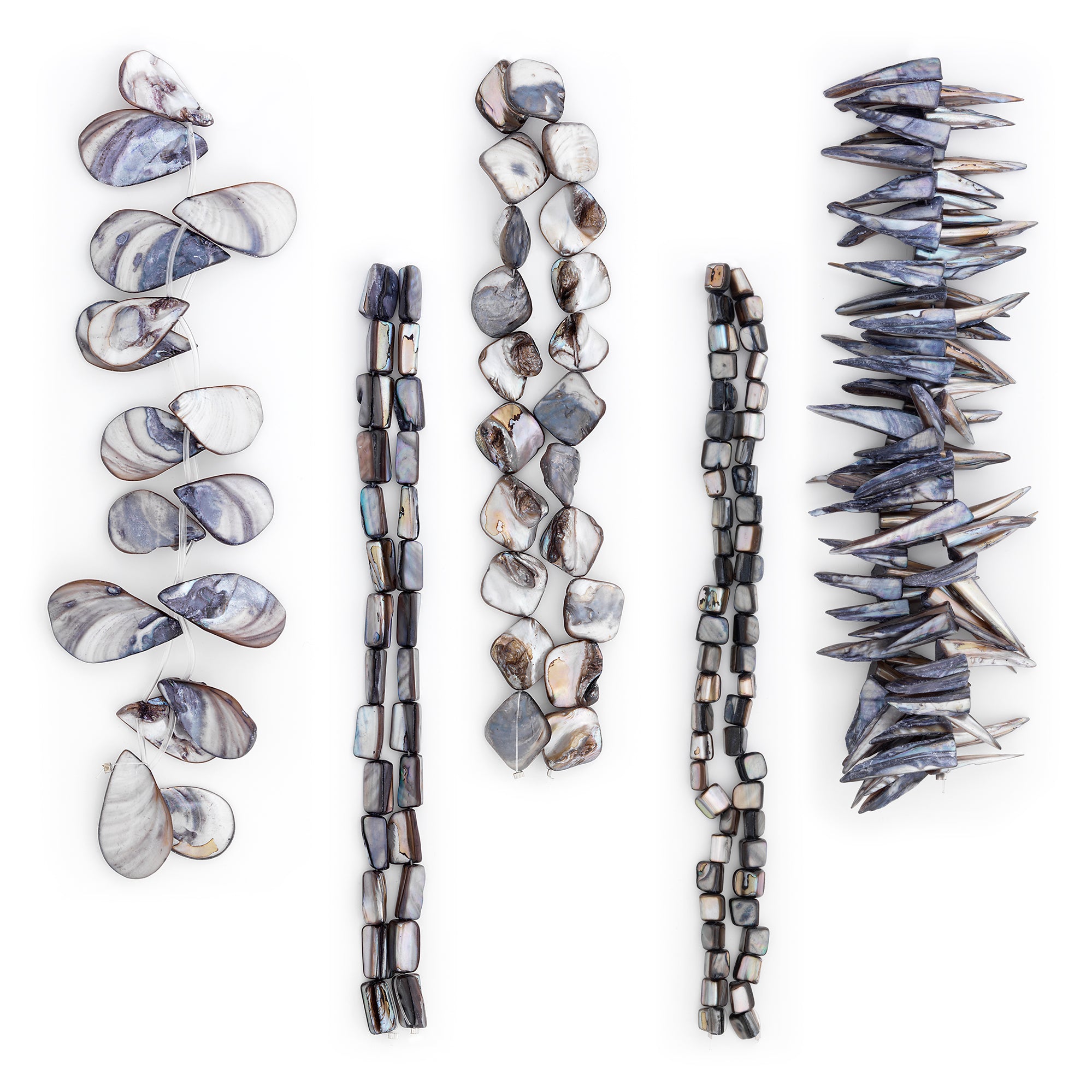 Astrid Sea Shell Beads Collection Value Pack |  Gray