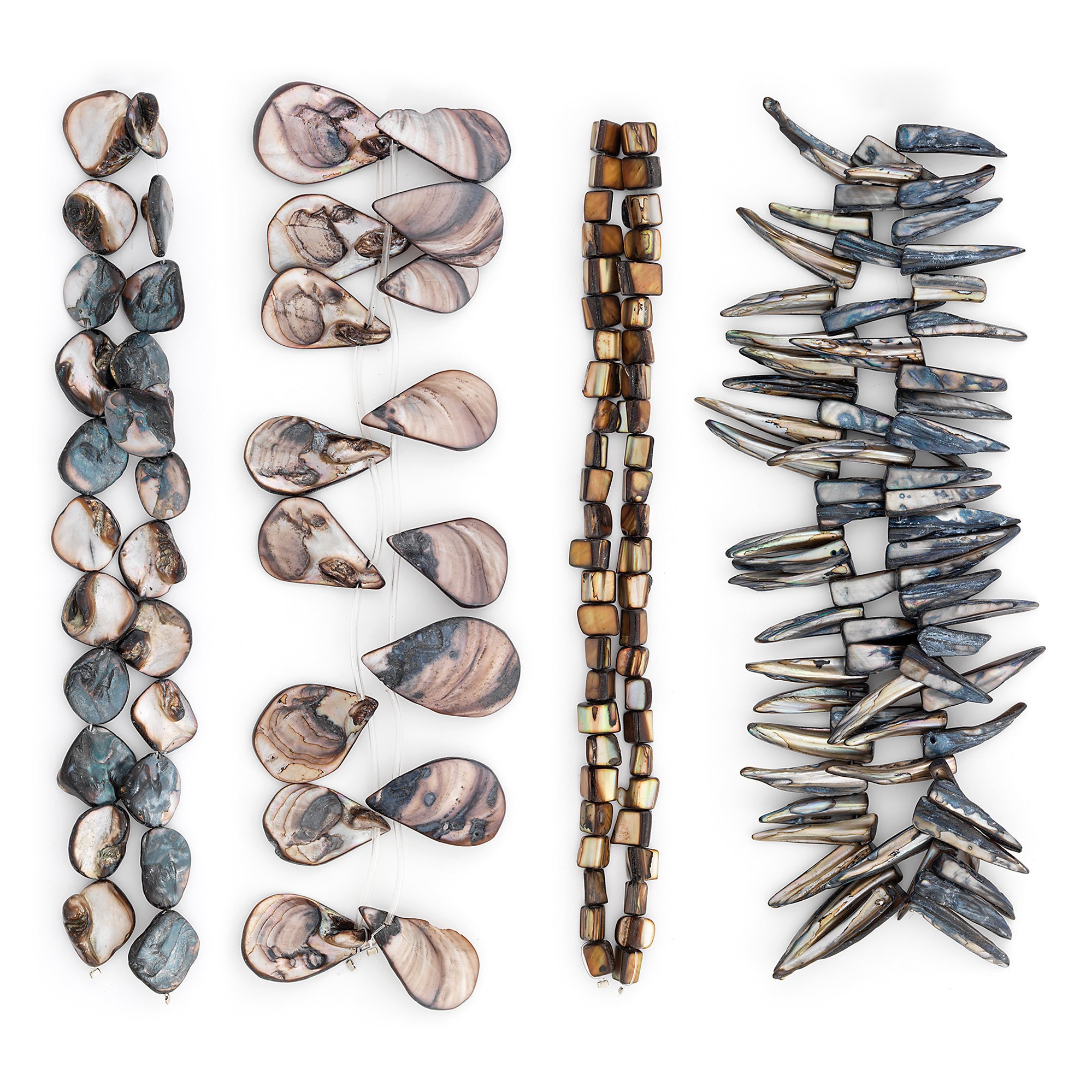 Elowen Sea Shell Beads Collection Value Pack |  Slate