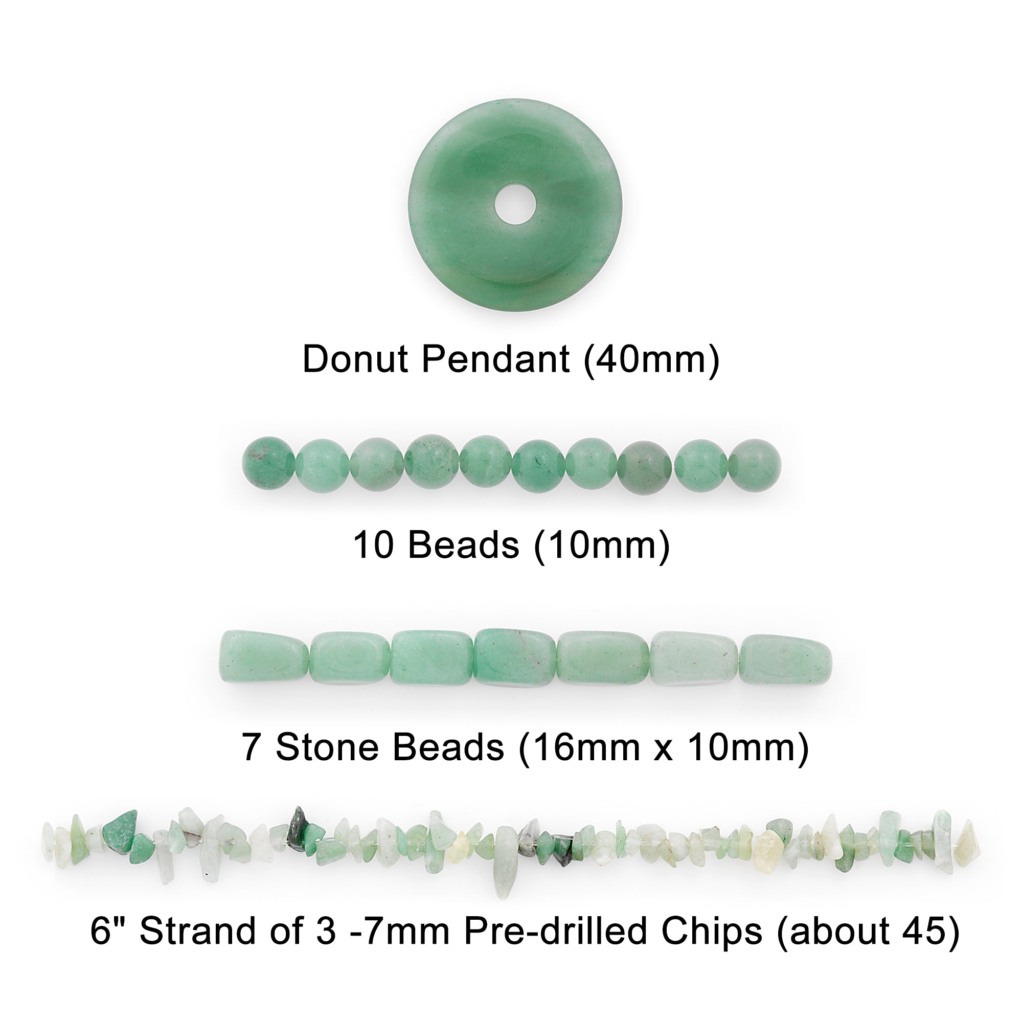 Green Aventurine Natural Gemstone Beads and Pendant Collection