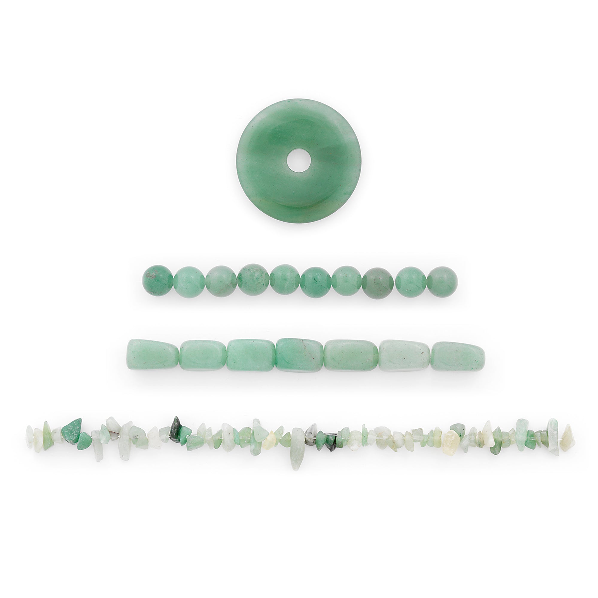 Green Aventurine Natural Gemstone Beads and Pendant Collection