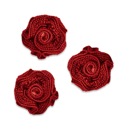 Ruffled Rosette Applique/Patch Pack of 3