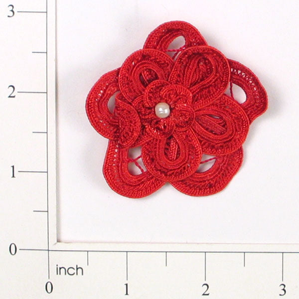 Double Fleurette Circle Bouquet Accent Applique/Patch