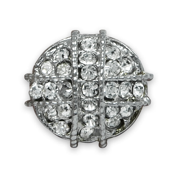 3/4" Roped Crystal Rhinestone Button