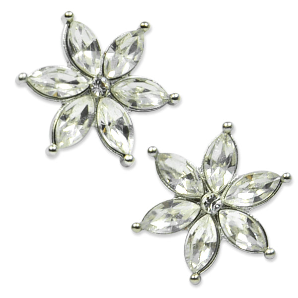 Rhinestone Star Button - 2 Pack  - Crystal