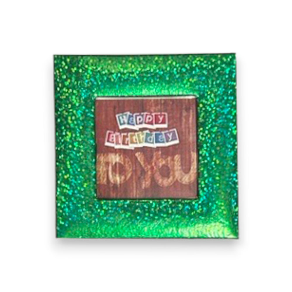 Small Square Photo Frame Gift Box  - Green