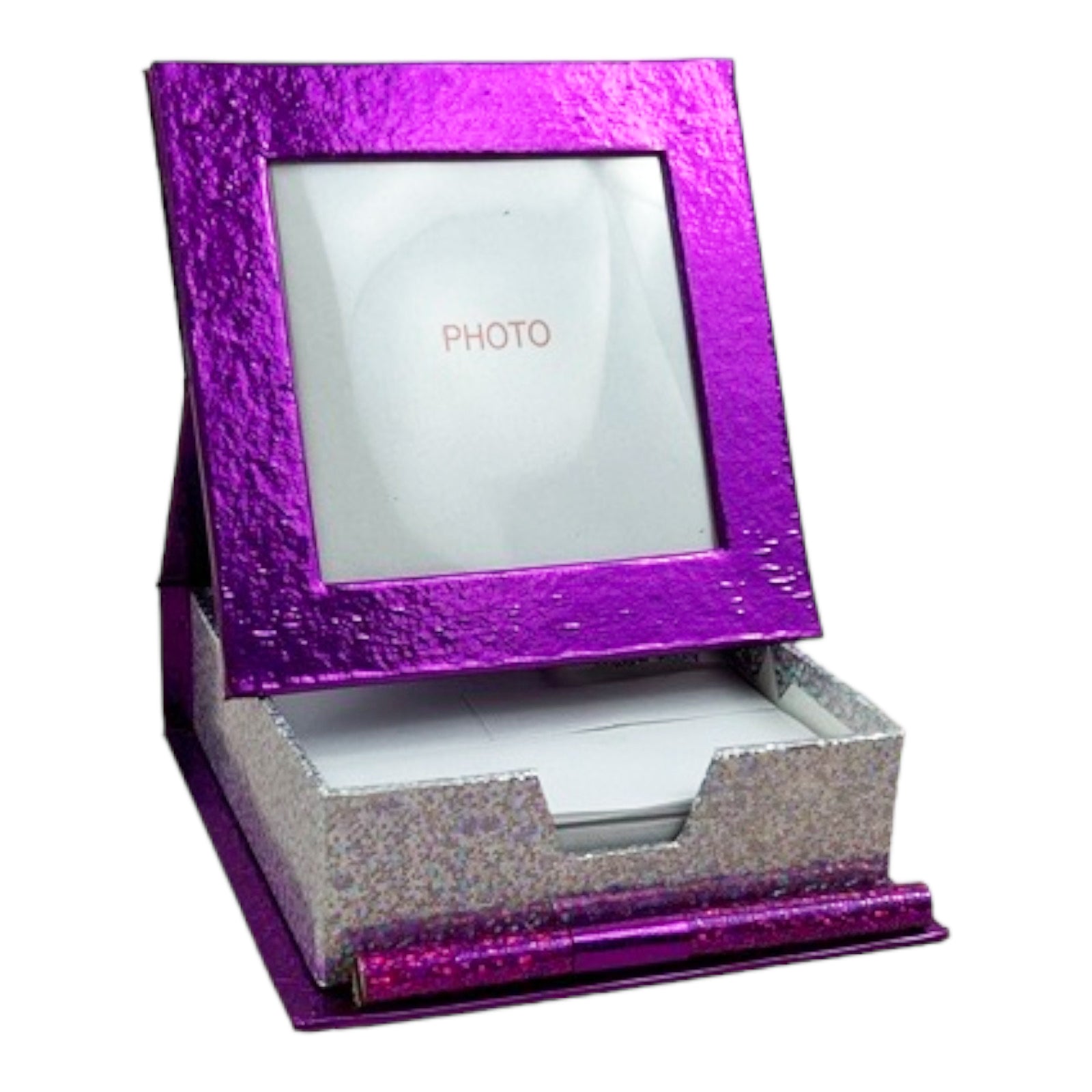 Frame Box With paper Tray - Purple/Silver