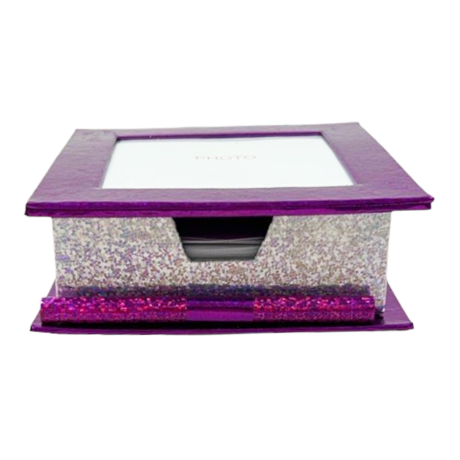 Frame Box With paper Tray - Purple/Silver