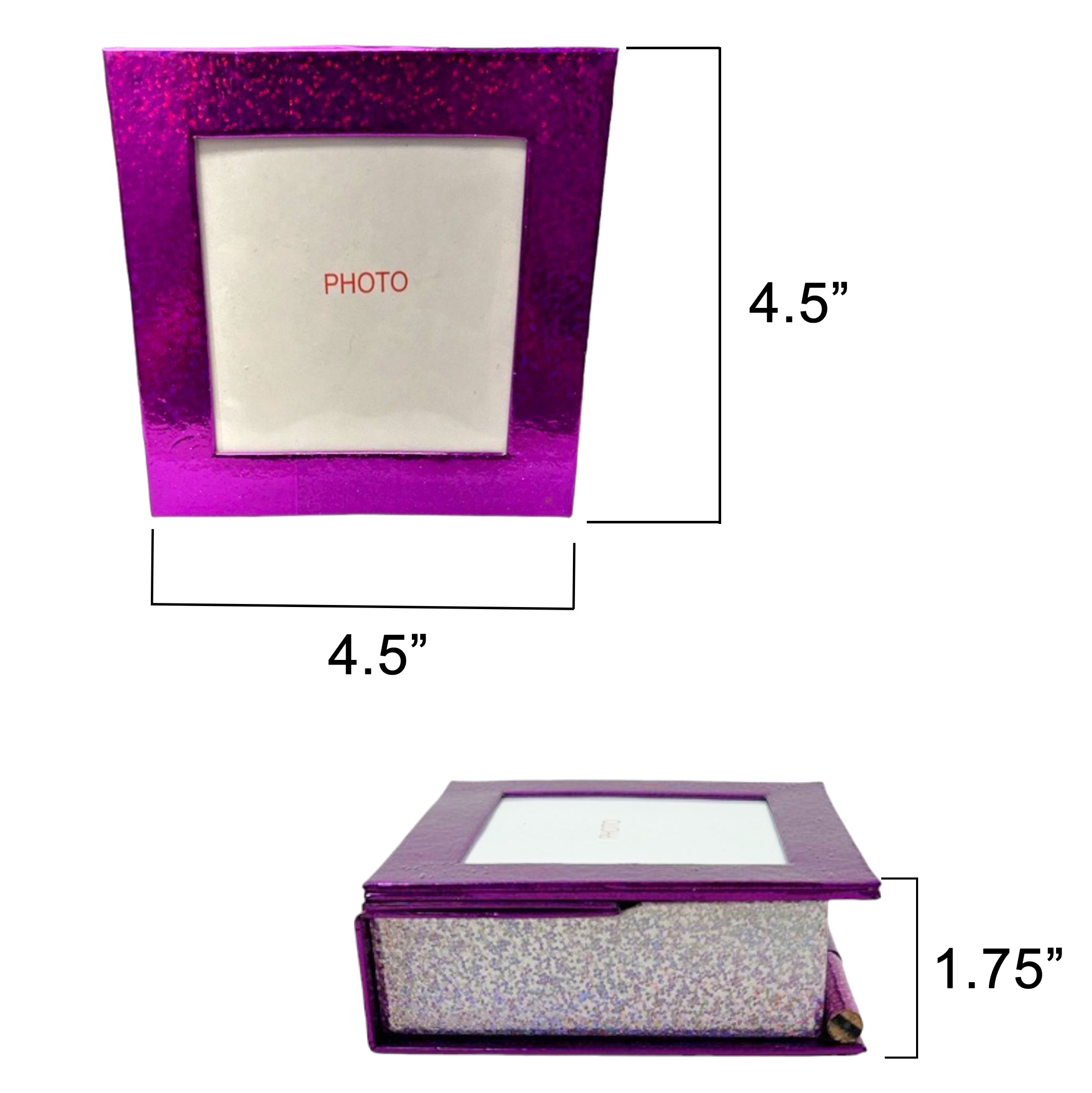 Frame Box With paper Tray - Purple/Silver