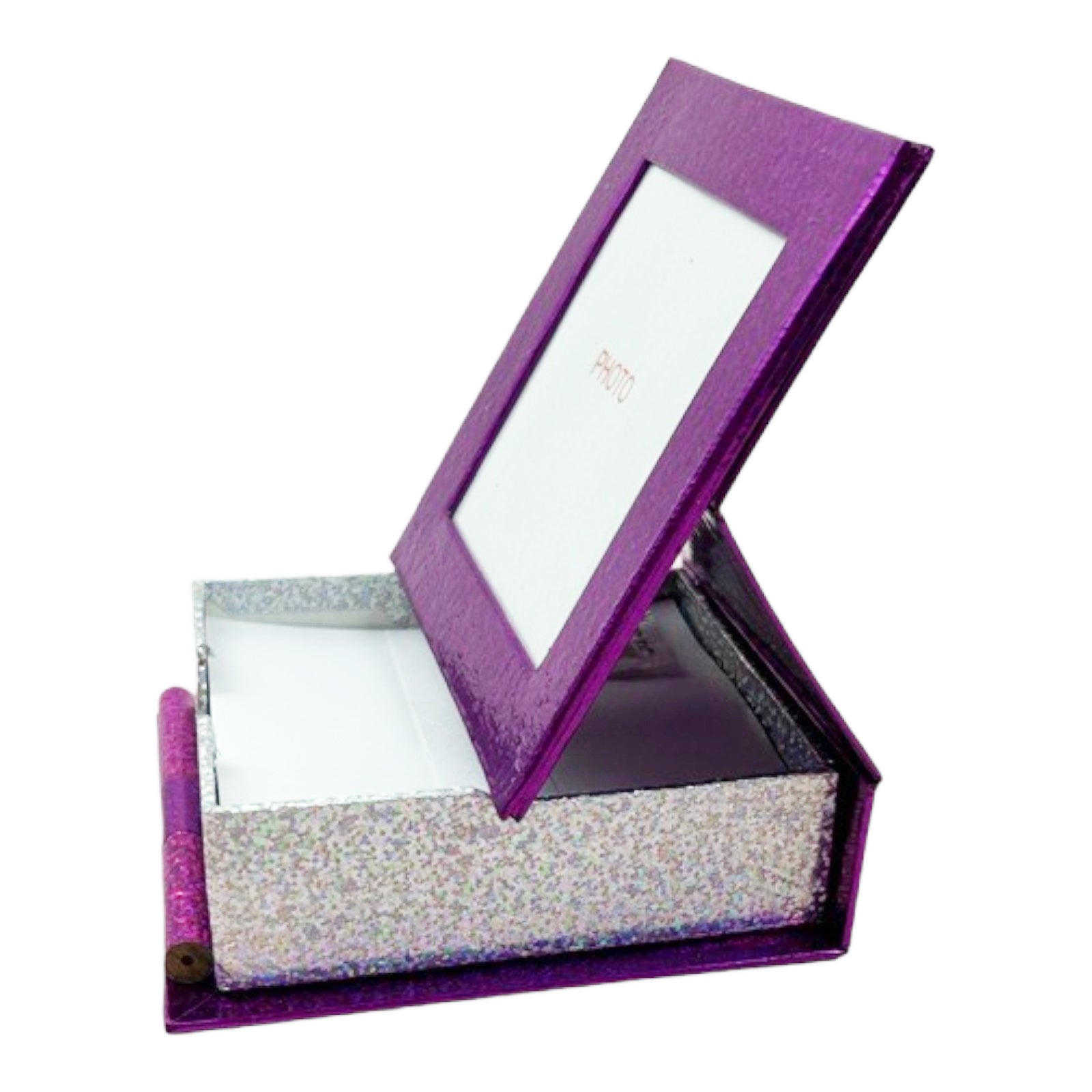 Frame Box With paper Tray - Purple/Silver