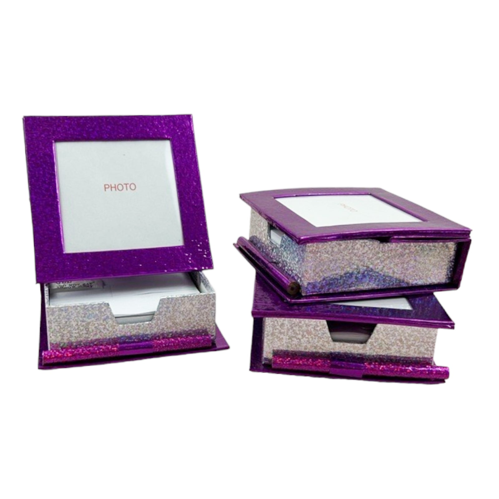 Frame Box With paper Tray - Purple/Silver