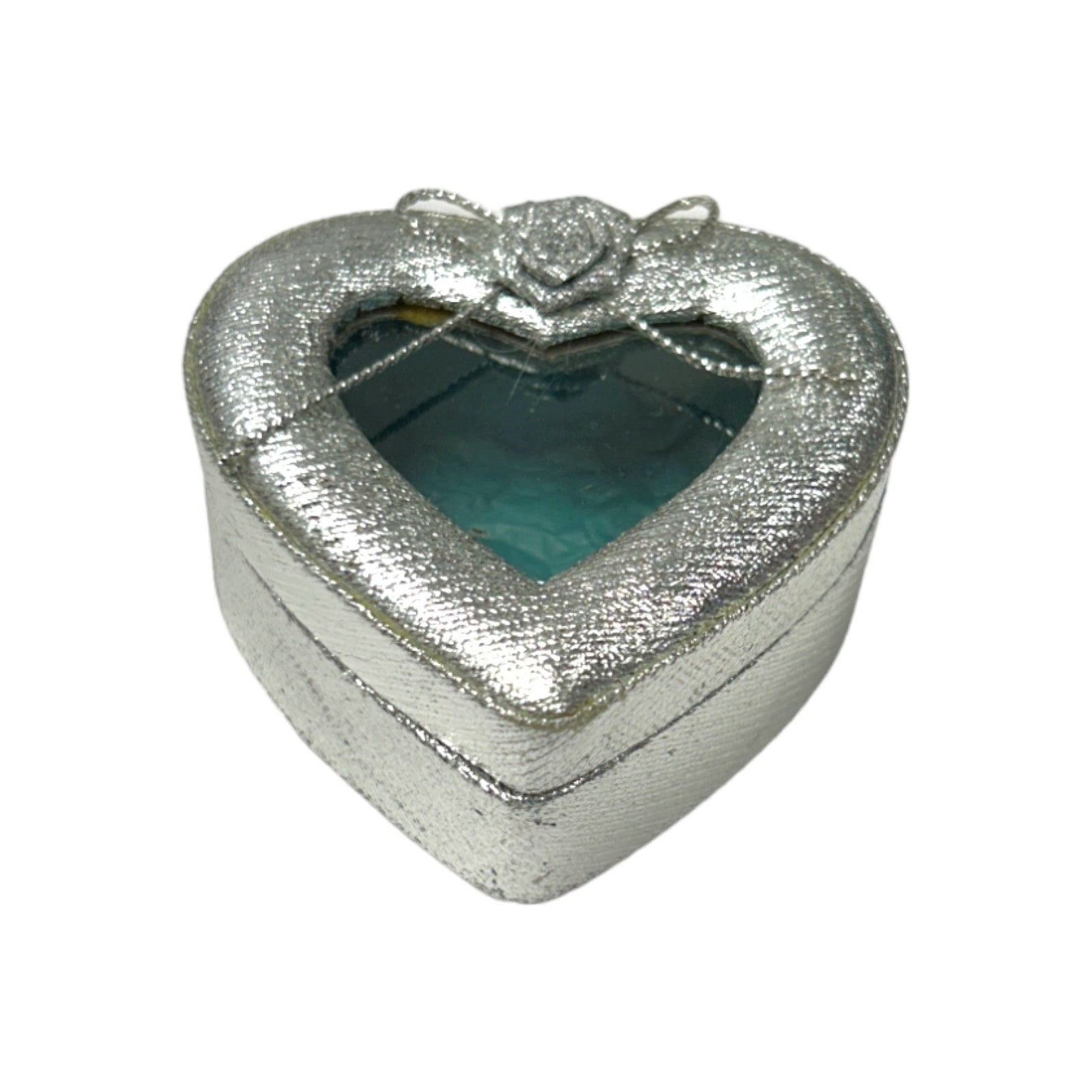 Heart Box with Clearview Top - Silver