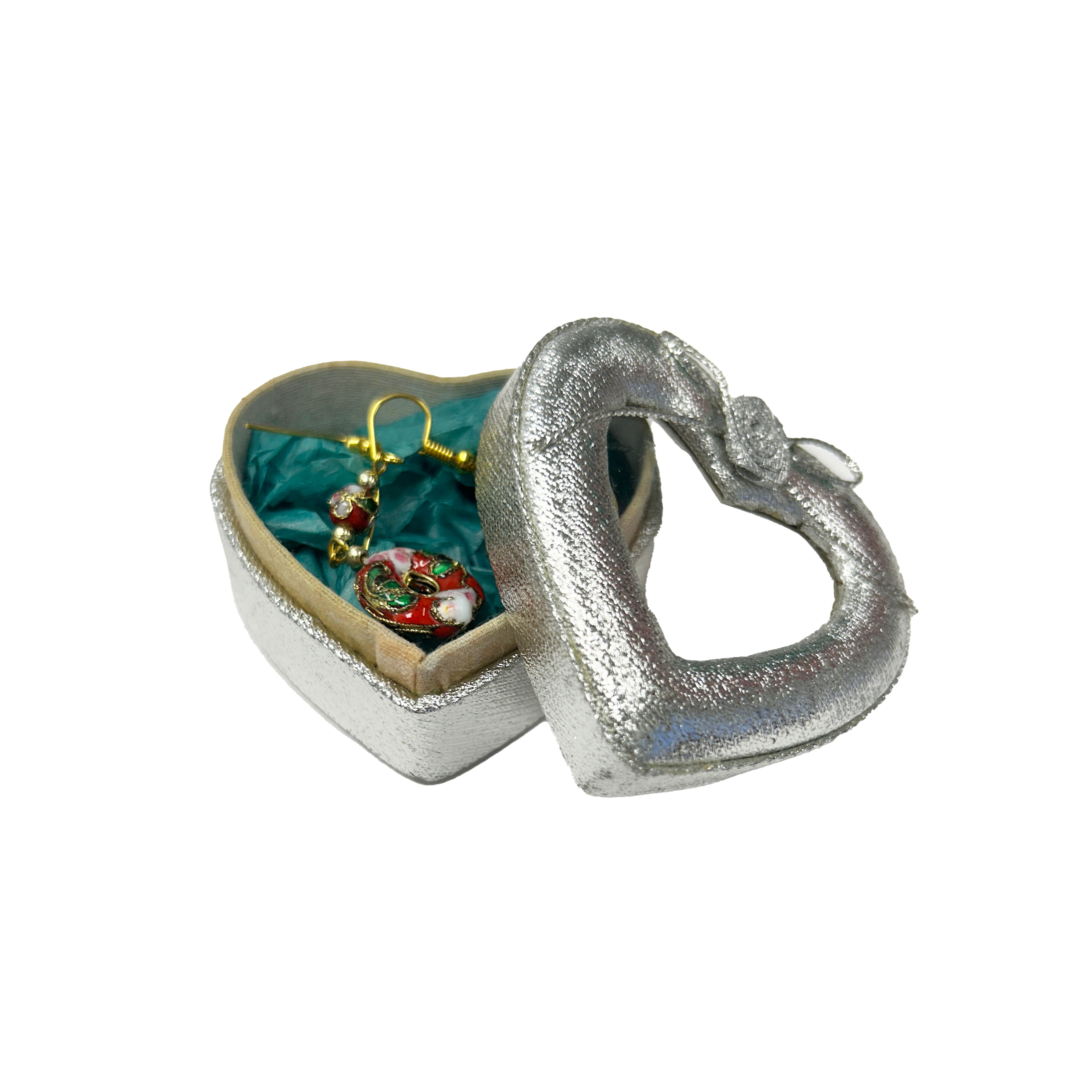 Heart Box with Clearview Top - Silver