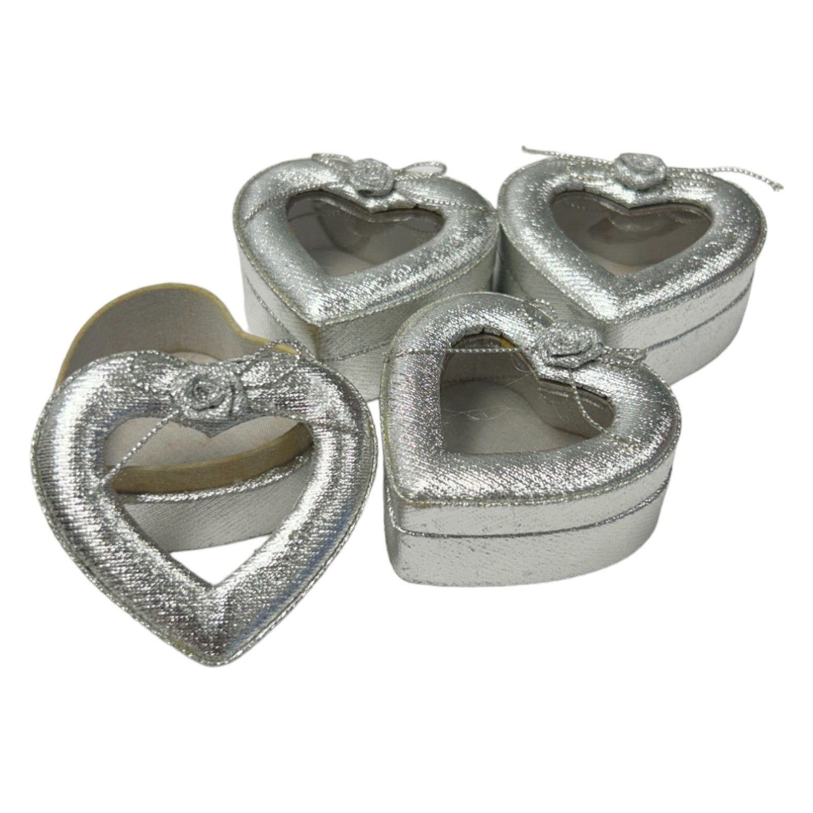 Heart Box with Clearview Top - Silver