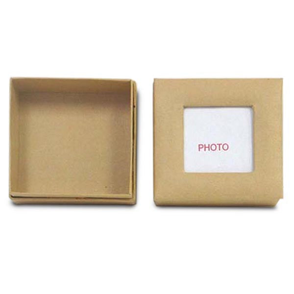 Square Photo Box -  Small    - Natural