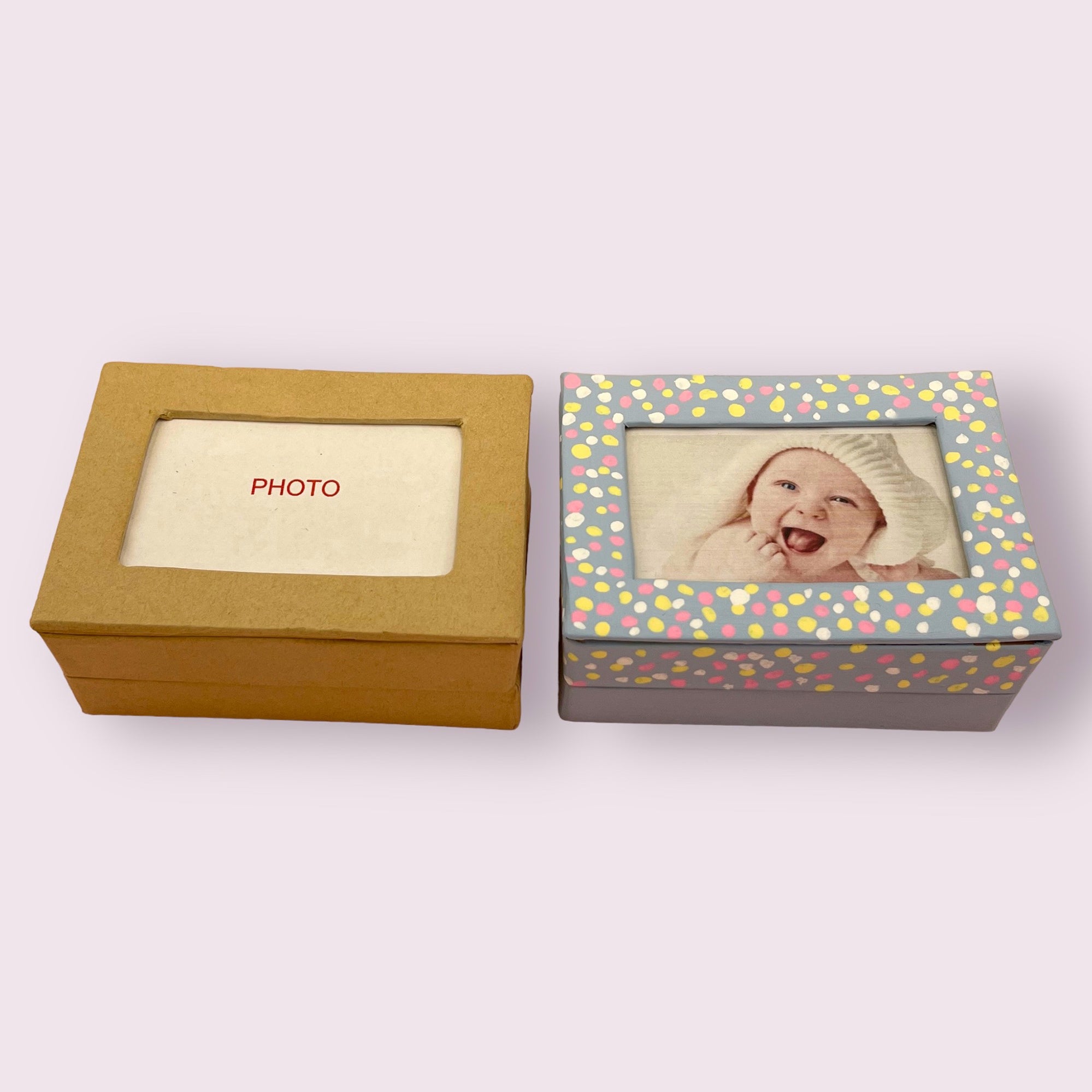 Rectangular Photo Box - Small       - Natural