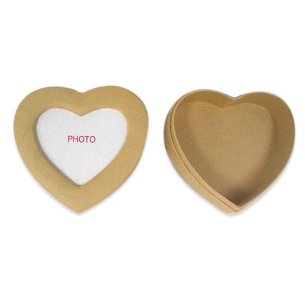 Heart Photo Box - Small  - Natural