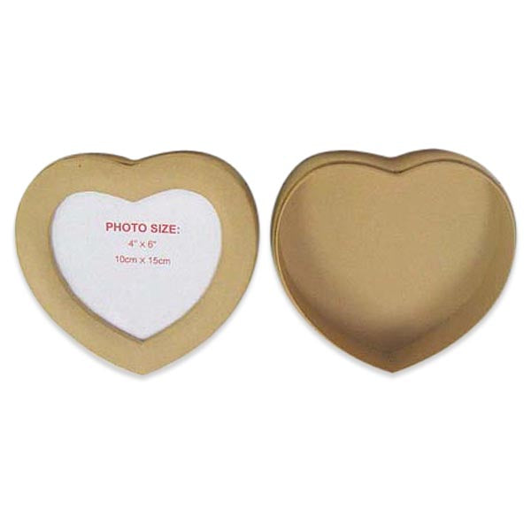 Heart Photo Box - Large    - Natural