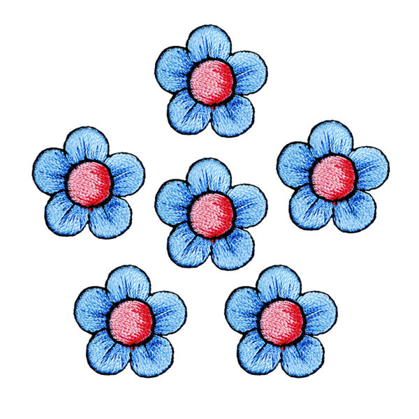BaZooples Iron-on Patch Applique/Patch Flower Pack of 6  - Multi Colors