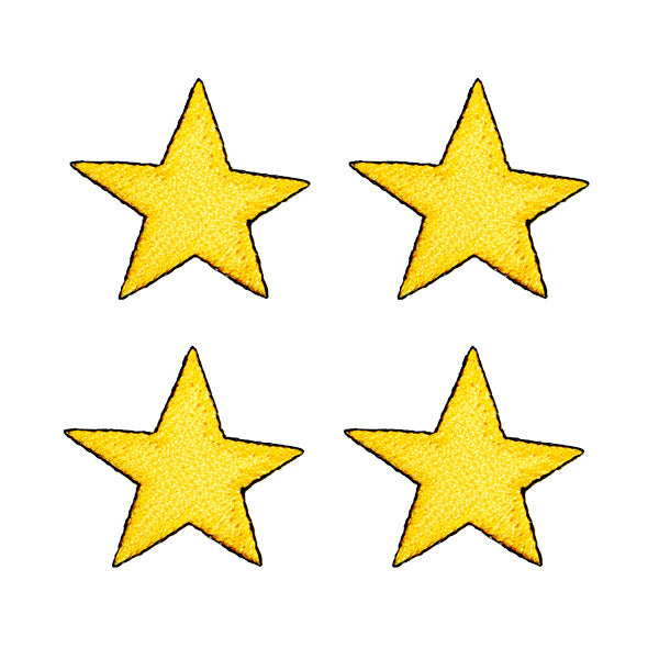 BaZooples Iron-on Patch Applique/Patch Star Pack of 4  - Multi Colors