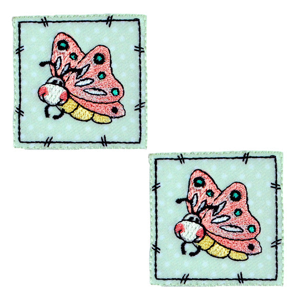 BaZooples Iron-on Patch Applique/Patch Flutterbug Patch Pack of 2  - Green