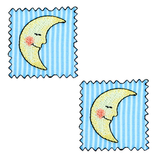BaZooples Iron-on Patch Applique/Patch Moon Patch Pack of 2  - Multi Colors