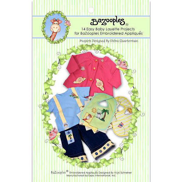 BaZooples Iron-on Patch Applique/Patch Baby Layette Project Book  - Multi Colors