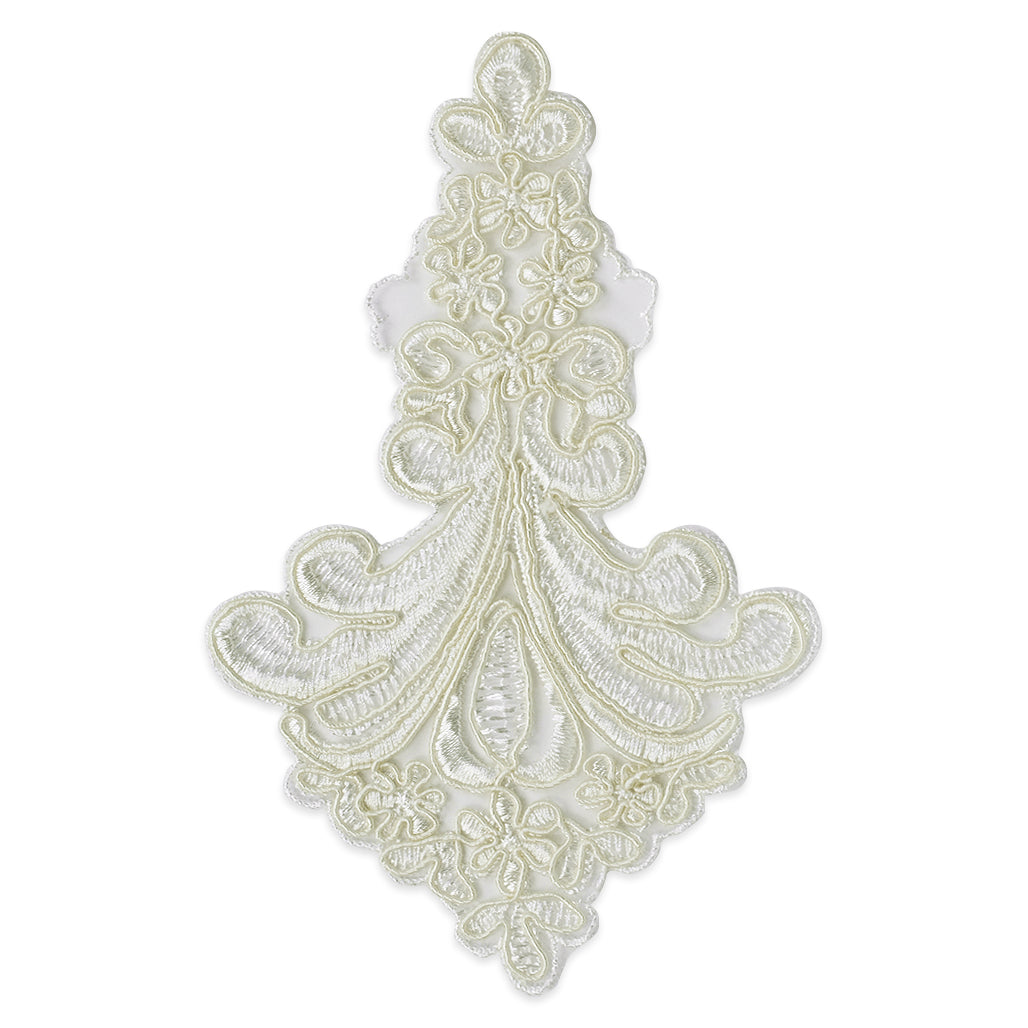 Corded Teardrop Bridal Lace Applique/Patch