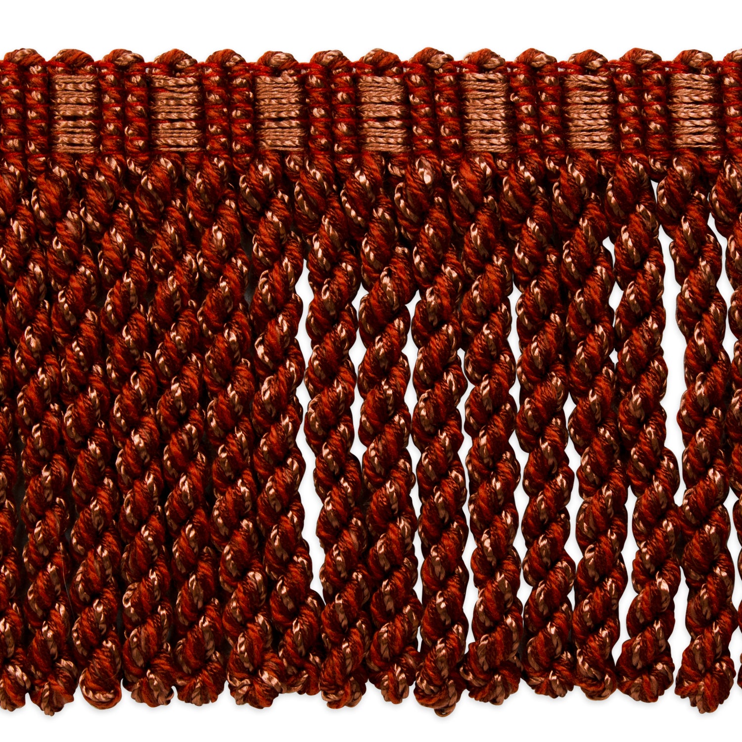 5 yards of 4" Conso Bullion Fringe Trim  - Rust Multi