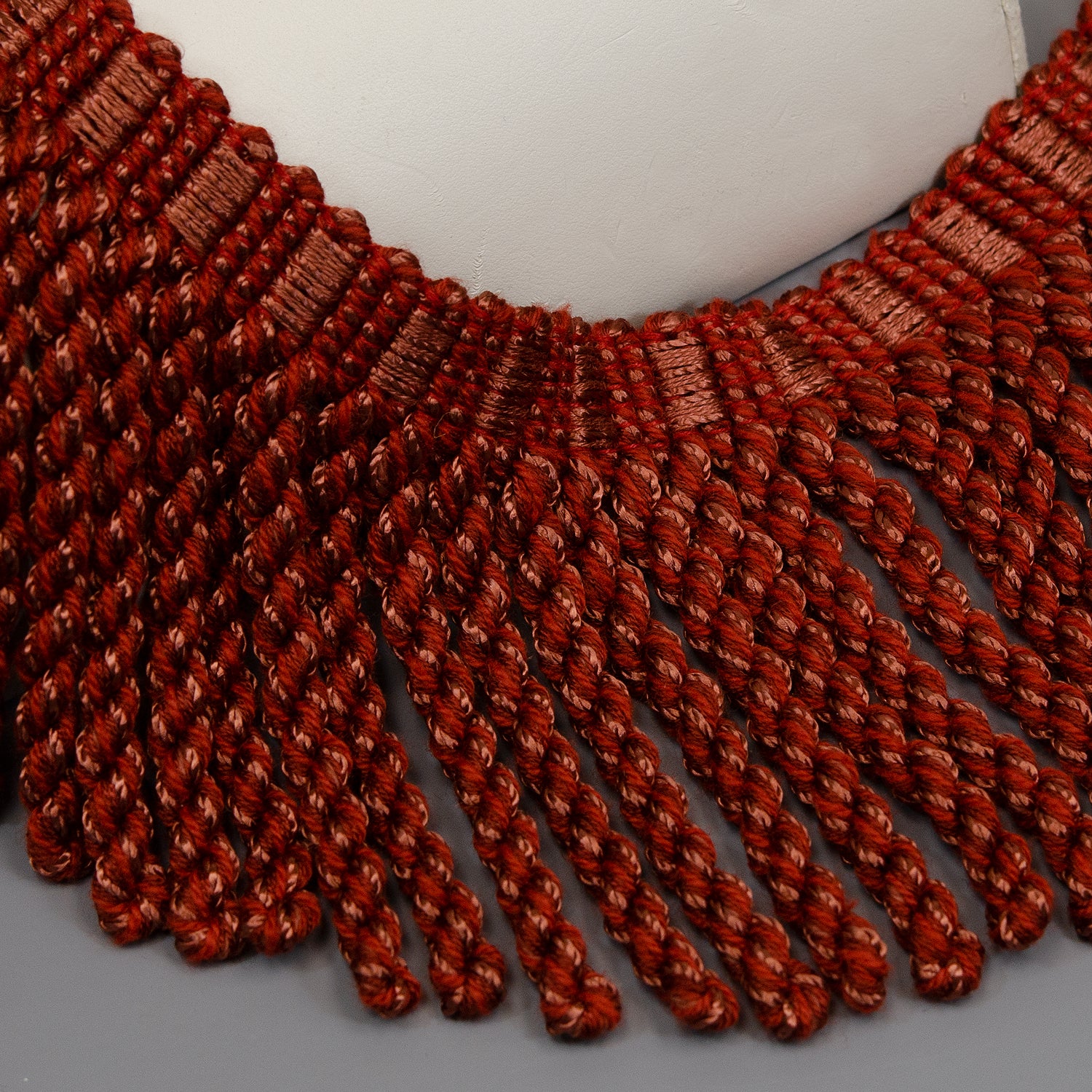 5 yards of 4" Conso Bullion Fringe Trim  - Rust Multi