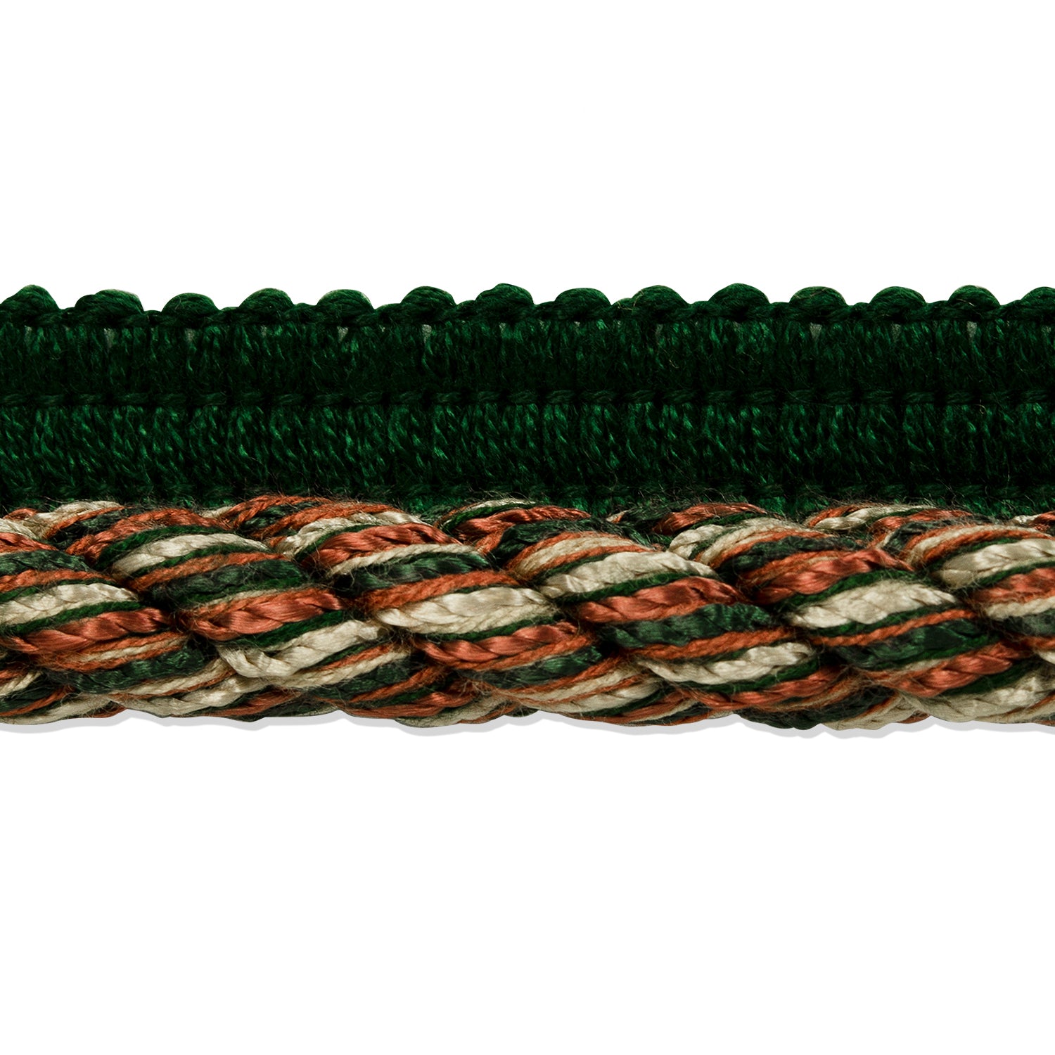 5 yards of Conso 3/8" Twisted Lip Cord Trim  - Rust Multi