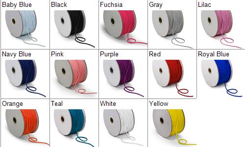 50 Yards of 1/8" Soft Knit Elastic Cord - 100 Yard Spool