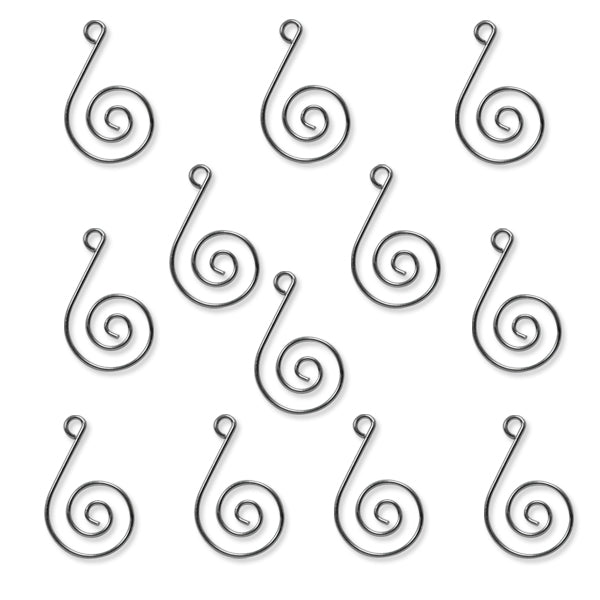 Metal Pendant Hook 12 Pack  - Silver