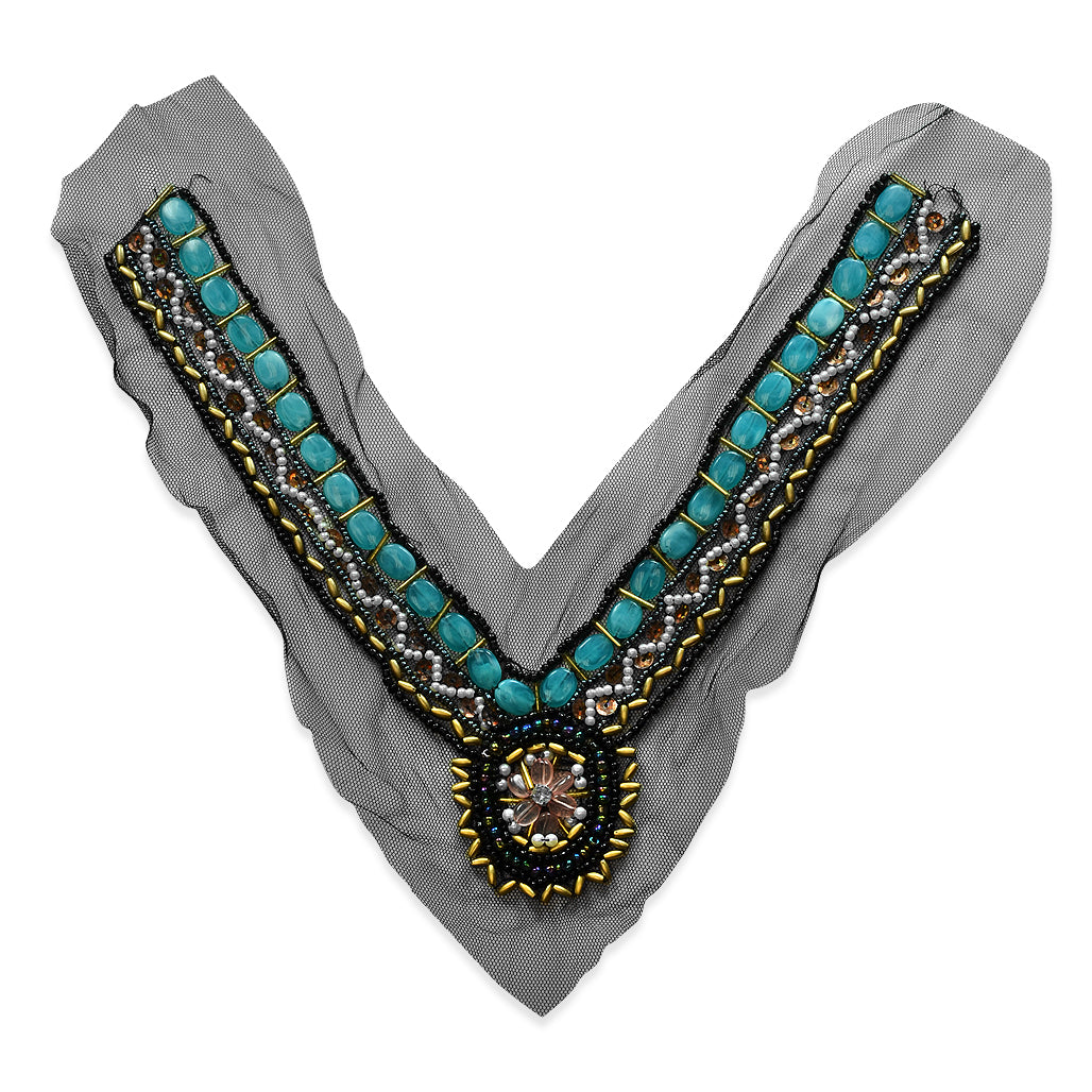 Cato Beaded Embroidery Collar   - Multi Colors