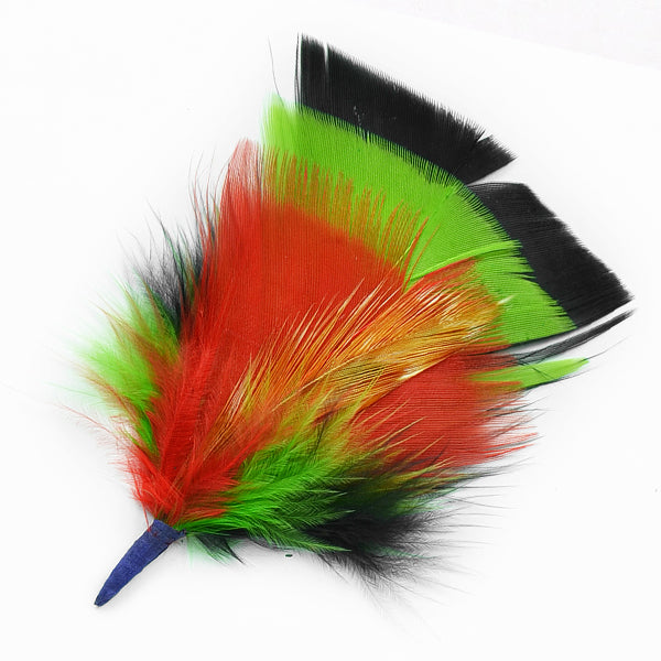 3 1/2" Feather Plume Pack of 3  - Multi Colors